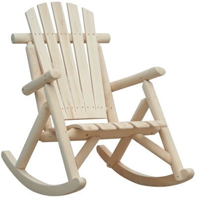 Outsunny Sedia a dondolo 96cm x 66cm x 98cm Color Legno