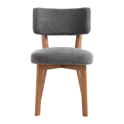 Stylish Mid-Century Dining Chairs with Ergonomic Backrest, 47L x 54.5W x 77H cm, Beige
