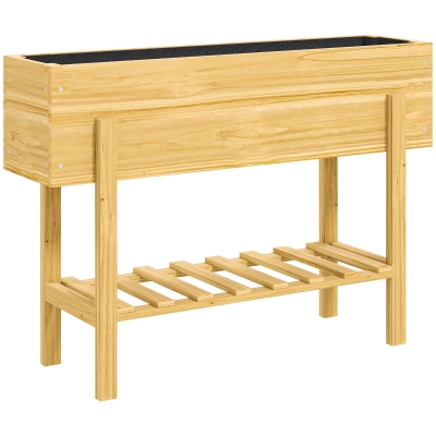 Raised Planter 100W x 30D x 70.5Hcm Natural wood finish