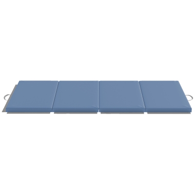 HOMCOM Tappetino da Ginnastica Pieghevole 180x80x5 cm Azzurro