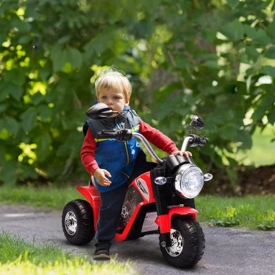 HOMCOM 6V Kids Electric Motorbike Ride On Toy Red 18-36m