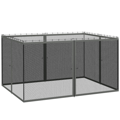Outsunny Replacement Mesh Sidewall for Gazebos Dark Grey