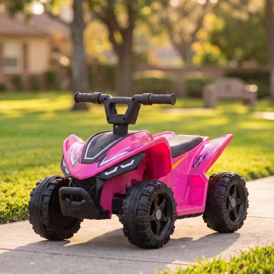 AIYAPLAY Quad Enfant 6V Rose, Batterie Lithium, 18-48 Mois