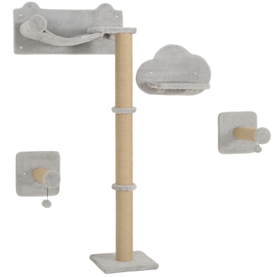 cat wall shelves 24W x 34D x 24Hcm Light Grey