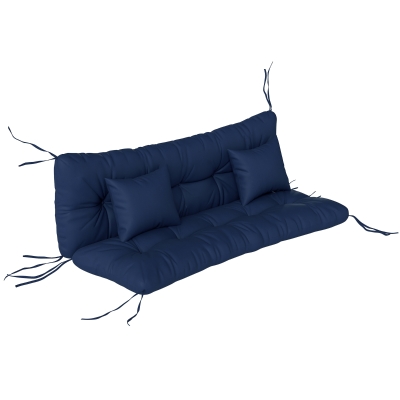 Outsunny Seat Cushions 3-Seater Water-Repellent Dark Blue