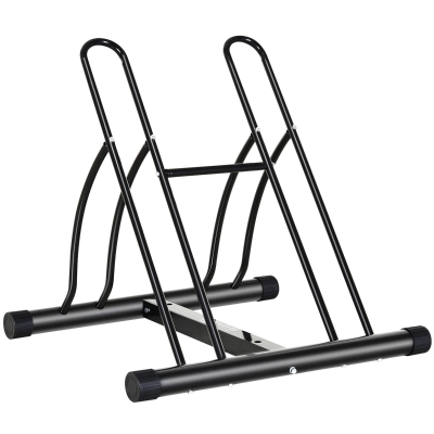 HOMCOM Fahrradständer, Montageständer, Fahrrad Zubehör, Metall, Schwarz, 60 x 54 x 57