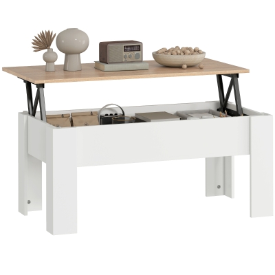 HOMCOM Lift Top Coffee Table with Storage for Living Room