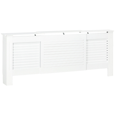 HOMCOM Heizkörperverkleidung Heizkörperabdeckung, Größenverstellbar, 208,5 cm x 20,5 cm x 82,5 cm, Weiß