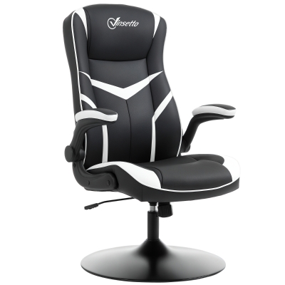 Vinsetto Poltrona gaming 65cm x 70cm x 115cm Nero, Bianco