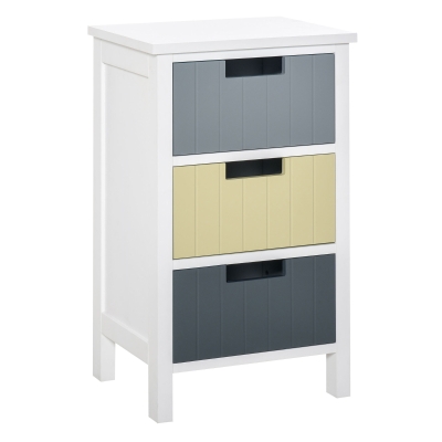 HOMCOM Storage Tower Wood Top Dresser Chest with Drawers