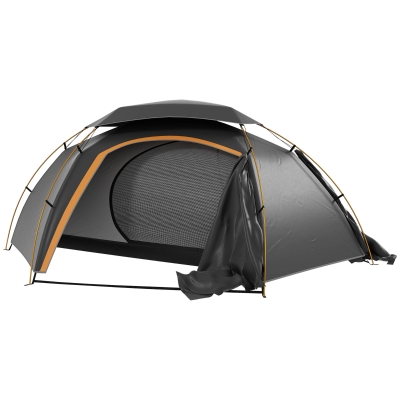 Outsunny Aluminium Dome Tent 1-2 Man 2000mm Waterproof Grey