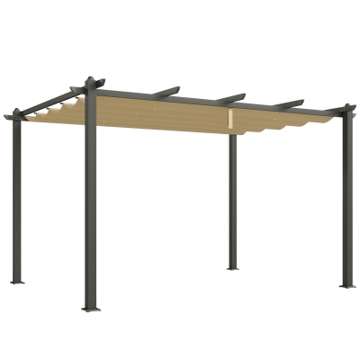 Pergola 395L x 296W x 237Hcm Khaki
