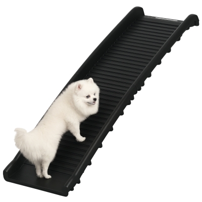 PawHut Foldable Dog Car Ramp for SUVs - Black