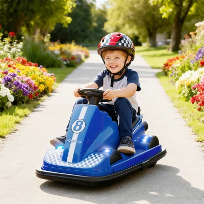 AIYAPLAY Kids Electric Bumper Car 360° Spin Blue