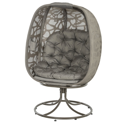 Swivel Egg Chair 89W x 92D x 145H cm Sand brown