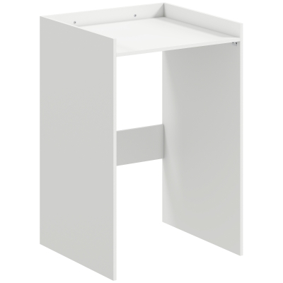 HOMCOM Armoire Salle de Bain Blanche avec Étagère 64x60x97,5 cm