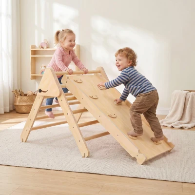 AIYAPLAY Gioco da Arrampicata per Bambini 18-48 Mesi, Color Legno