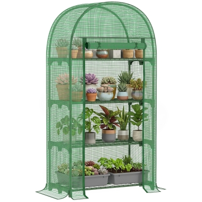 Outsunny Serra da giardino 80cm x 49cm x 160cm Verde