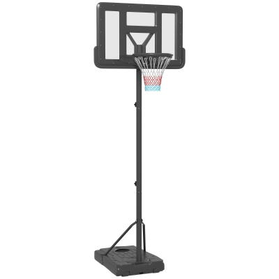 SPORTNOW Adjustable Basketball Stand Set 200-305cm - Black