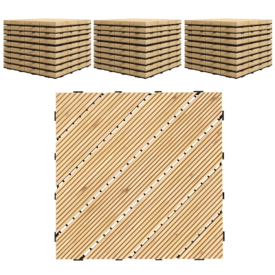 Outsunny Interlocking Decking Tiles 30x30cm Yellow 0.81㎡