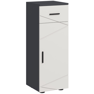 kleankin Mobiletto Bagno con Cassetto e Armadietto a 2 Livelli