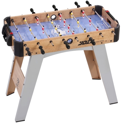 SPORTNOW Futbolín de Mesa de 89 cm con 22 Jugadores 2 Pelotas 2 Marcadores Mangos Antideslizantes 89x61,5x70 cm Morado