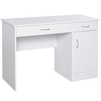 HOMCOM Scrivania 111cm x 48cm x 75.8cm Bianco