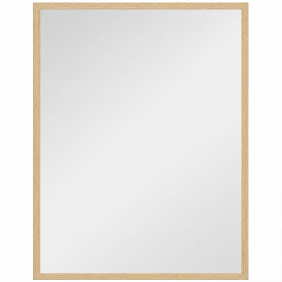 HOMCOM Espelho de Casa de Banho 70x90 cm Espelho de Parede Decorativo para Sala Entrada Corredor Horizontal ou Vertical Madeira