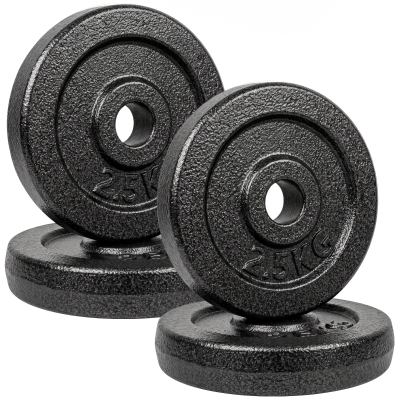 SPORTNOW Metal Weight Plates Set 2.5kg Pair Home Gym