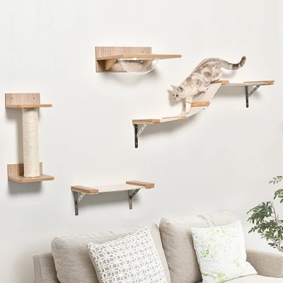 PawHut 4st. Klimmuur voor katten