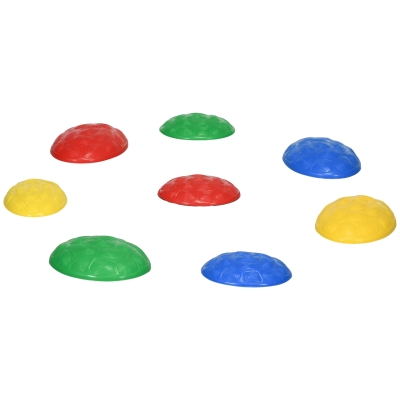 ZONEKIZ Conjunto de 8 Piezas Piedras de Equilibrio Apilables con Base Antideslizante para Entrenamiento de Equilibrio Multicolor