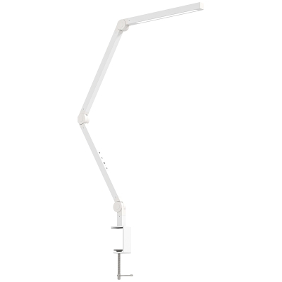HOMCOM LED Desk Lamp Swing Arm Clamp Adjustable White