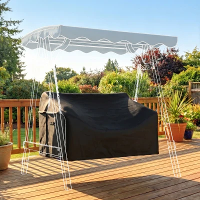 Outsunny 2-zits tuinbankhoes, waterdichte beschermhoes, winddicht en UV-bestendig, 420D Oxford-stof