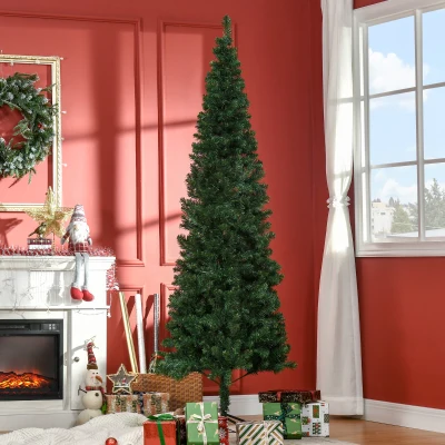 HOMCOM Árbol de Navidad Artificial 210 cm con 631 Puntas Decoración Navideña para Interiores Fácil de Montar Verde