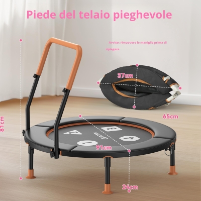 Trampolino per bambini piccoli, Nero