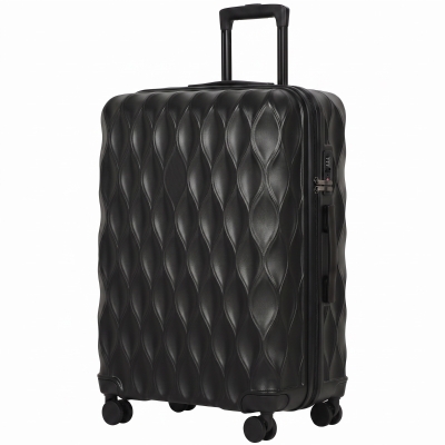 HOMCOM ABS Hard Shell Suitcase 77cm 98L TSA Lock Black