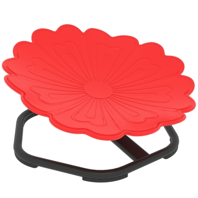 AIYAPLAY Flower Sensory Spinning Chair Non-Slip Base Red