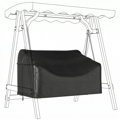 Outsunny 2-zits tuinbankhoes, waterdichte beschermhoes, winddicht en UV-bestendig, 420D Oxford-stof