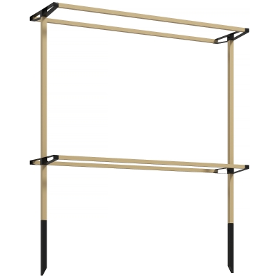 Outsunny Flexibel metalen tuinrankrek voor bessen: frambozen, bramen & blauwe bessen – uitbreidbaar rek