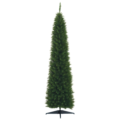 HOMCOM 7ft Slim Artificial Christmas Tree Green