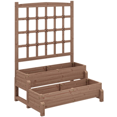 Garden Bed 88W x 66D x 121H cm Brown