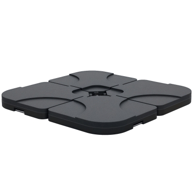 Outsunny Poids Lestage Parasol Carré Noir 50x50x8 cm Remplissable