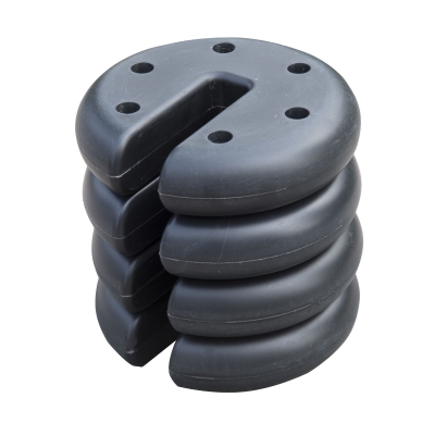 Outsunny 4 x 2,2 kg standvoet voor paviljoen tent gewicht basis zwart Ø20 x 4,5 cm