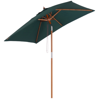 Outsunny parasol bamboe 200 cm x 150 cm x 230 cm