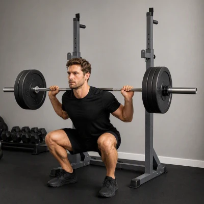 SPORTNOW Support Haltères Réglable Acier Verrouillage 150kg