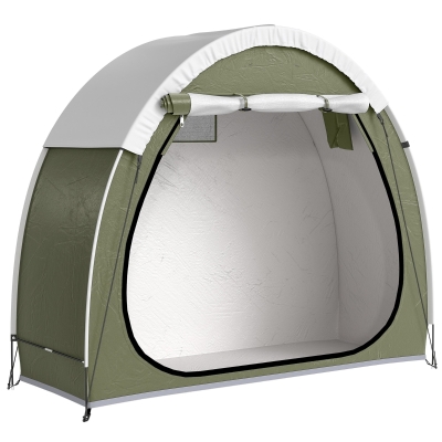 Outsunny Tente à Vélo Portable 2 Vélos Imperméable Vert