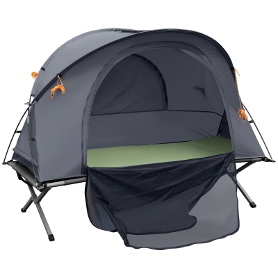 Outsunny Tente Camping 3en1 Lit/Matelas Gonflable