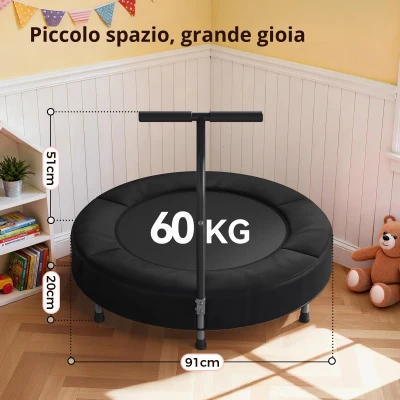 Trampolino per bambini, Nero