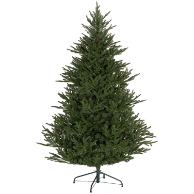 HOMCOM Kerstboom 180 cm, Realistisch Uiterlijk, Snelle Opzet, Incl. Standaard, Brandvertragend Kunststof