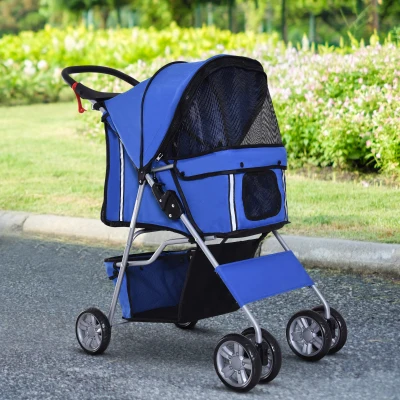 PawHut hondenwagen hondenbuggy honden pet stroller buggy 4 kleuren 3/4 wielen